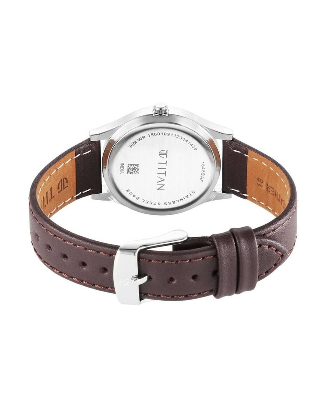 Men Karishma Zing Leather Strap Analogue Watch - 1648SL01