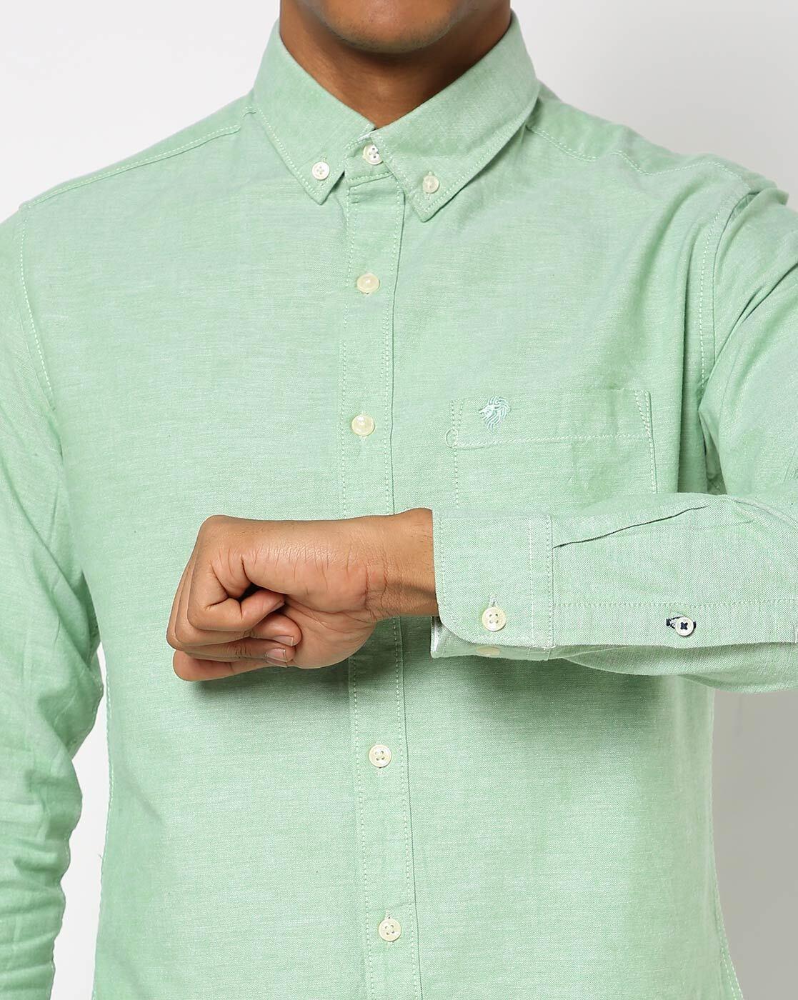 Men Core Oxford Slim Fit Shirt with Patch Pocket