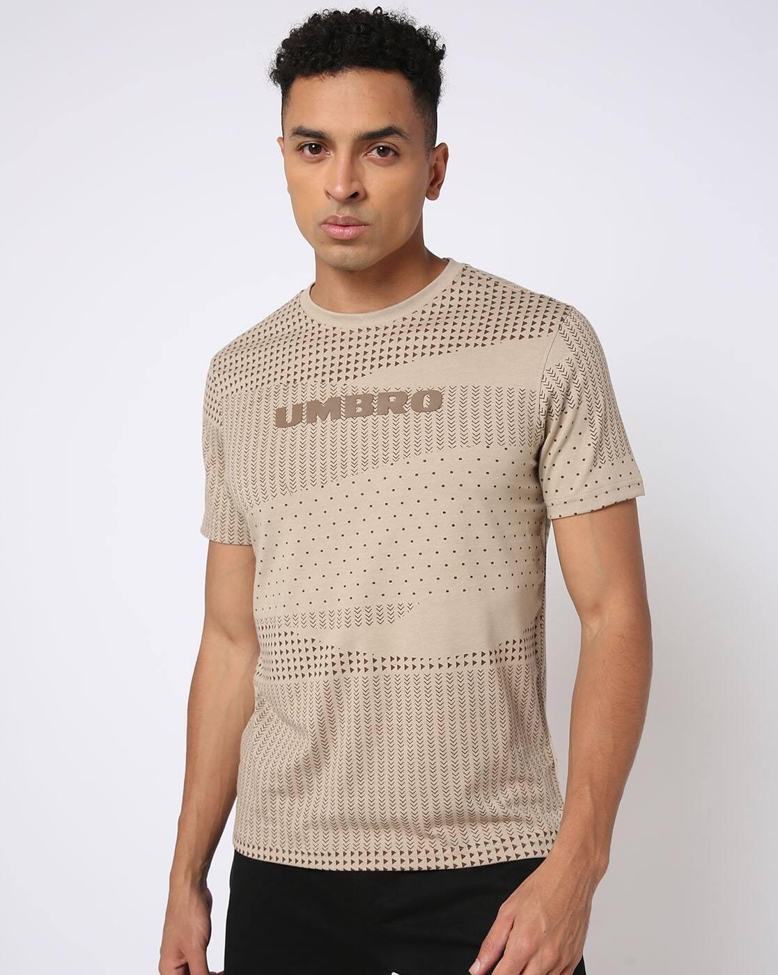 UMBRO AOP TEE, SEPIA, M