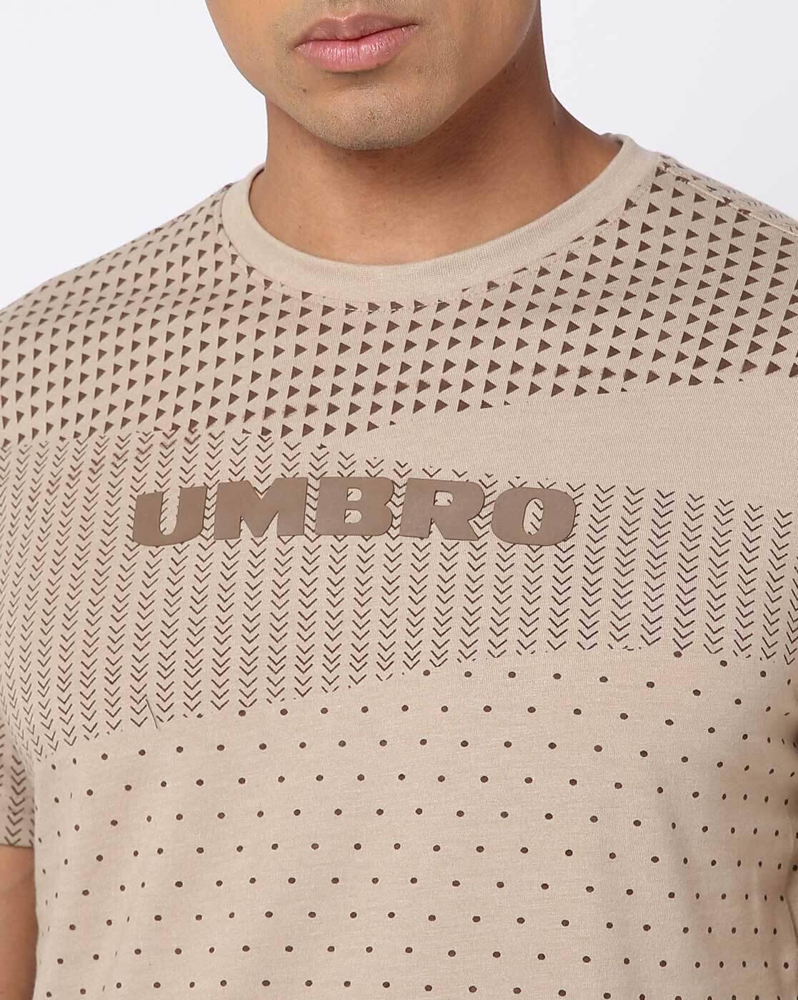 UMBRO AOP TEE, SEPIA, M
