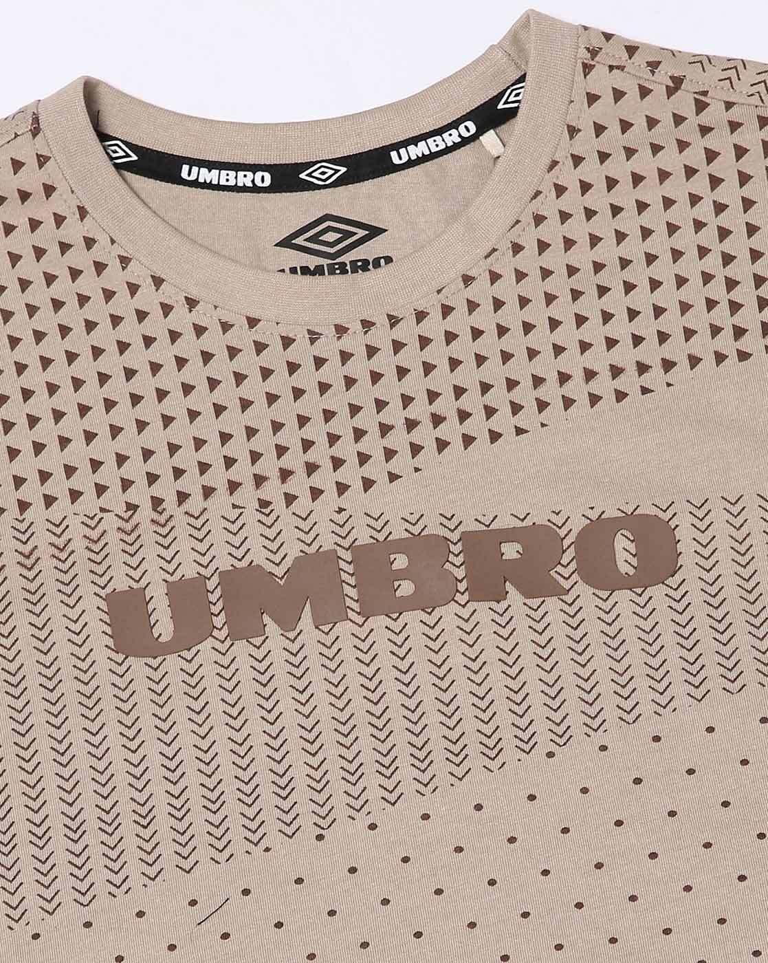 UMBRO AOP TEE, SEPIA, M