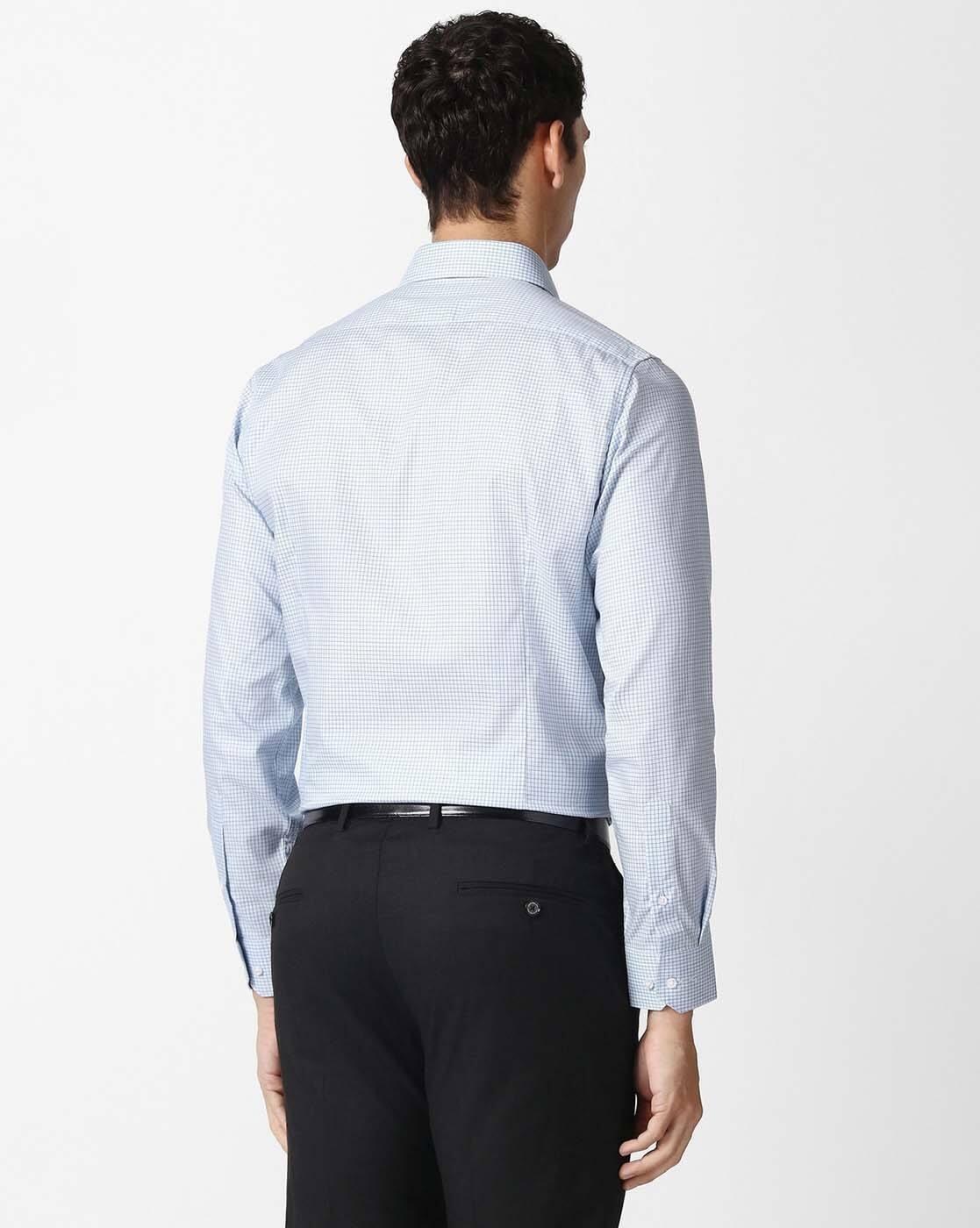 Men Checked Slim Fit Shirt with Patch Pocket