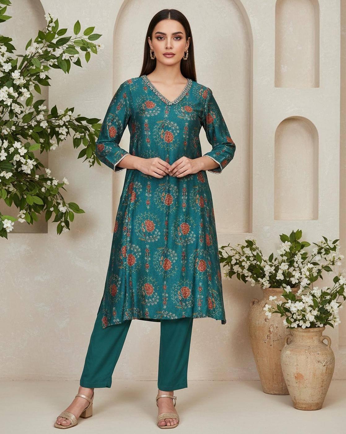 Women Printed A-Line Kurta Set