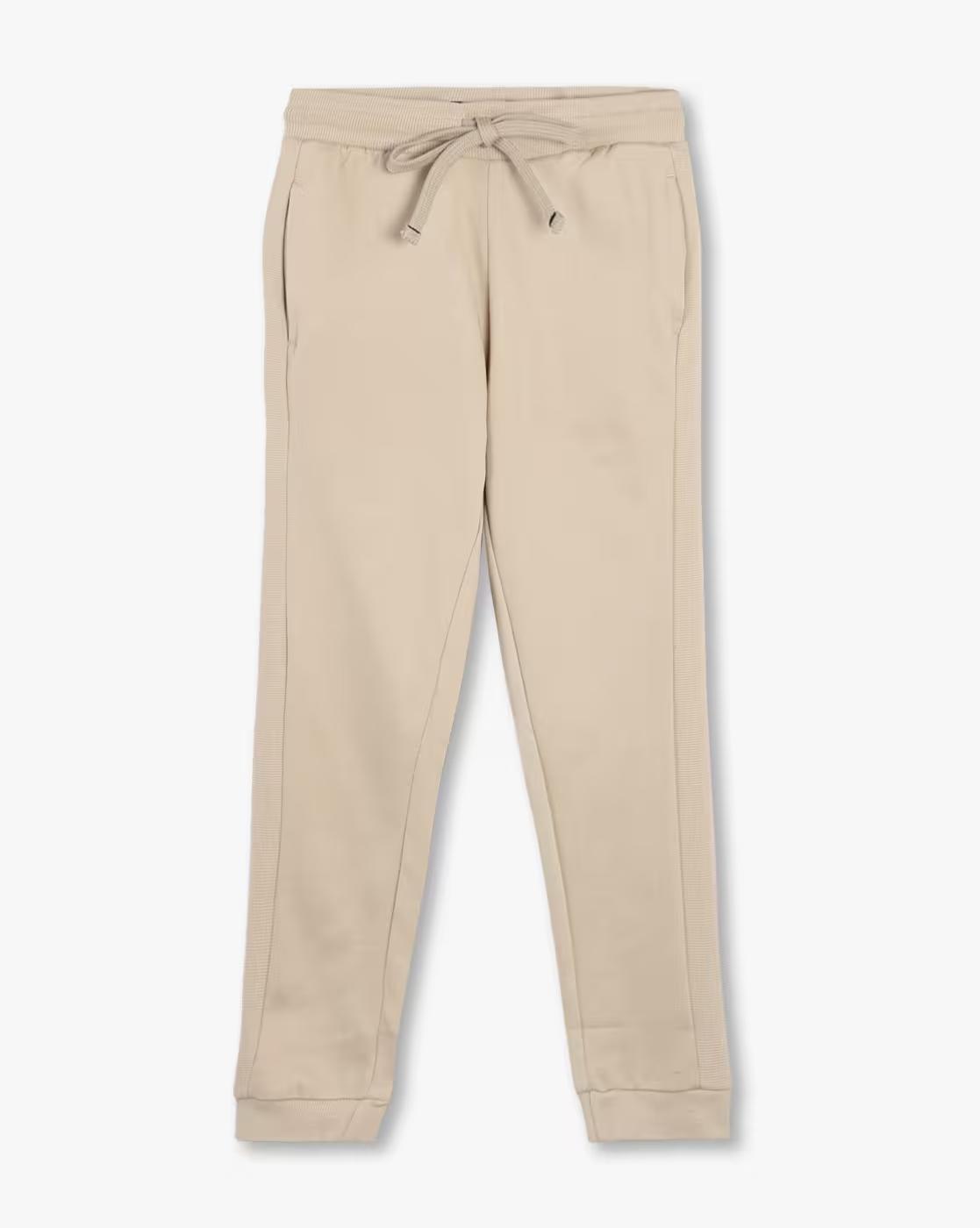 Terry Trackpant with Side s, BEIGE, 8-9Y