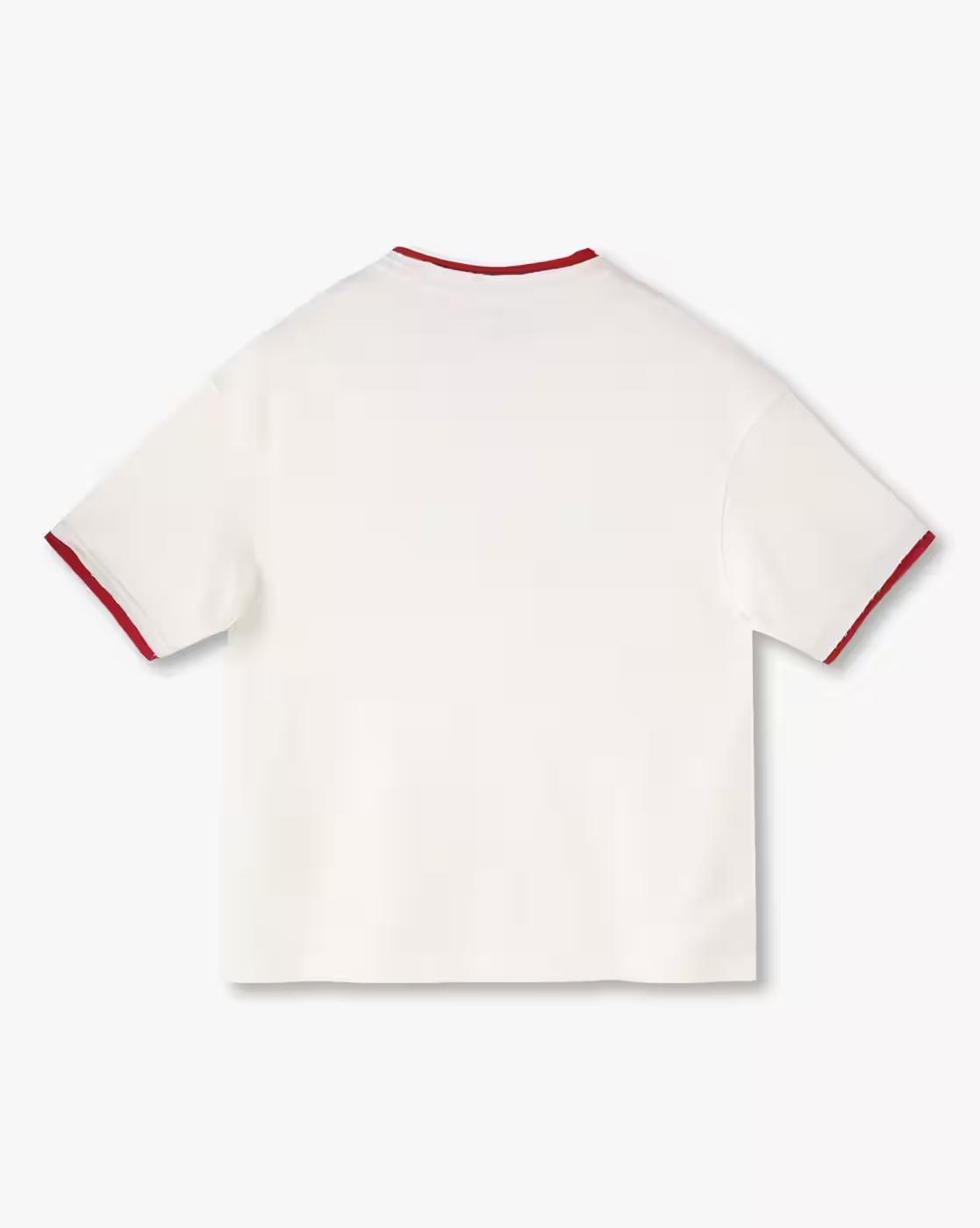 HS Boxy Ringer Tee wi, OFF WHITE, 11-12Y