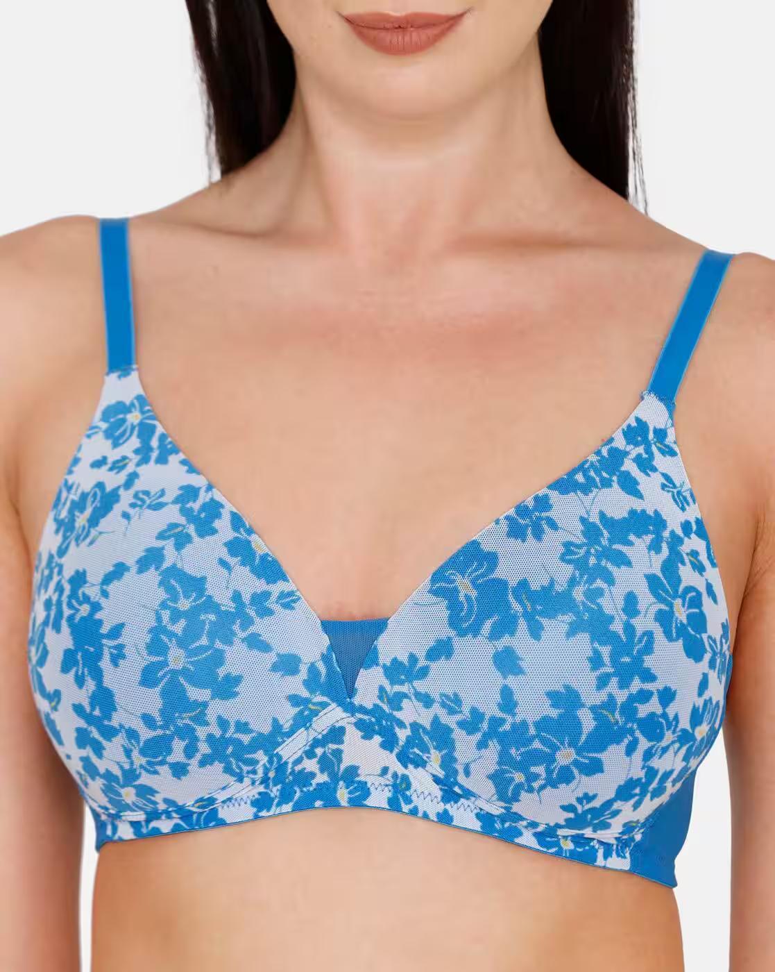 Floral Print T-shirt Bra