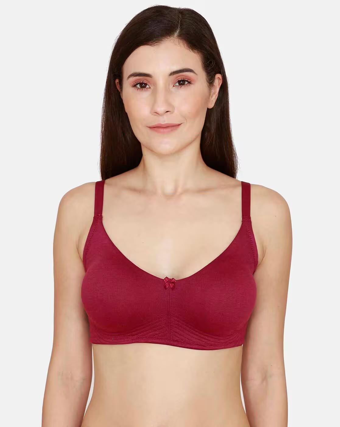 Zivame TRUE Curv Double Layered Non Wired Non Padded 3/4th Coverage Sag Lift Bra - Purple Potion