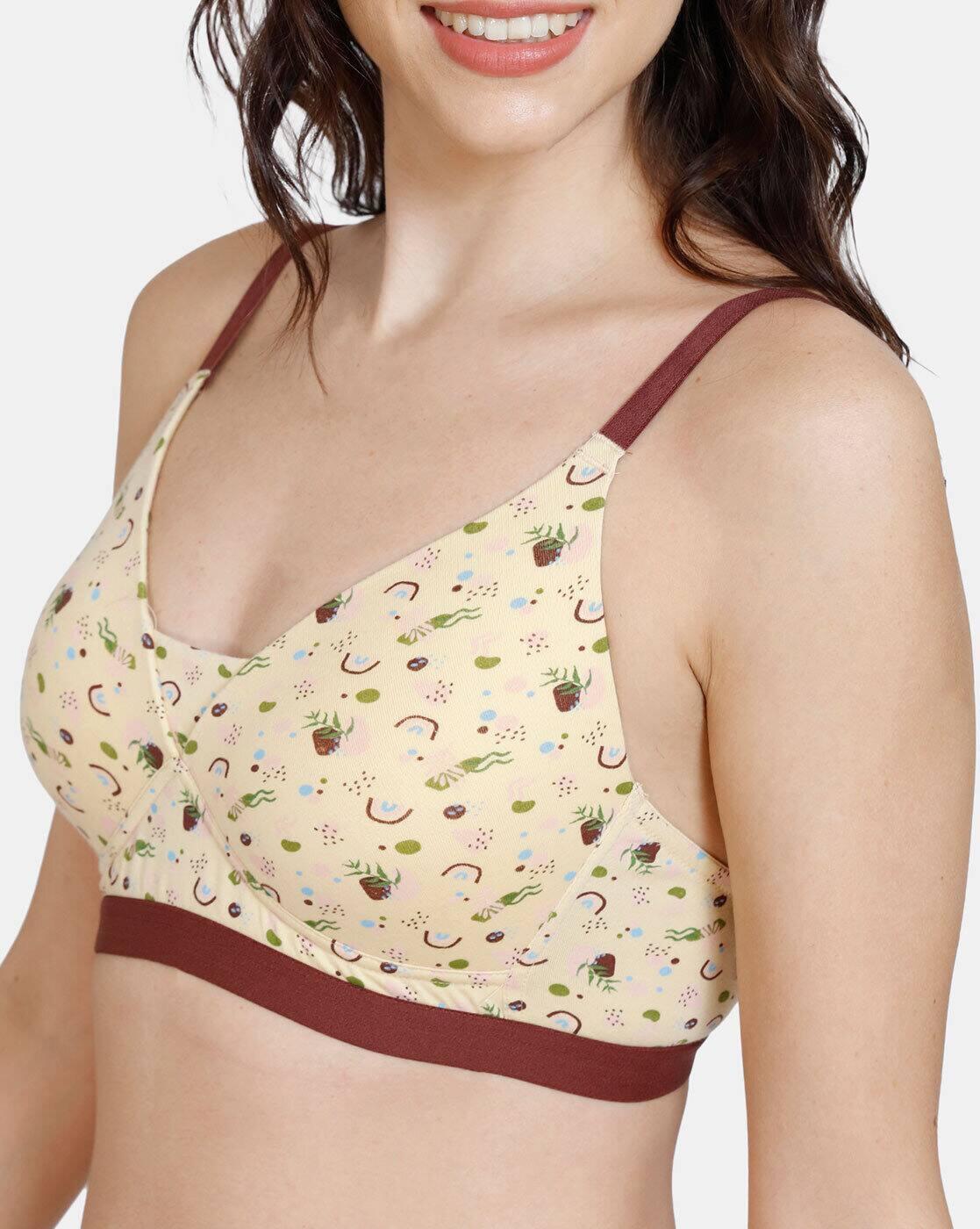 Hand Drawn Padded Non-Wired 3/4Th Coverage T-Shirt Bra