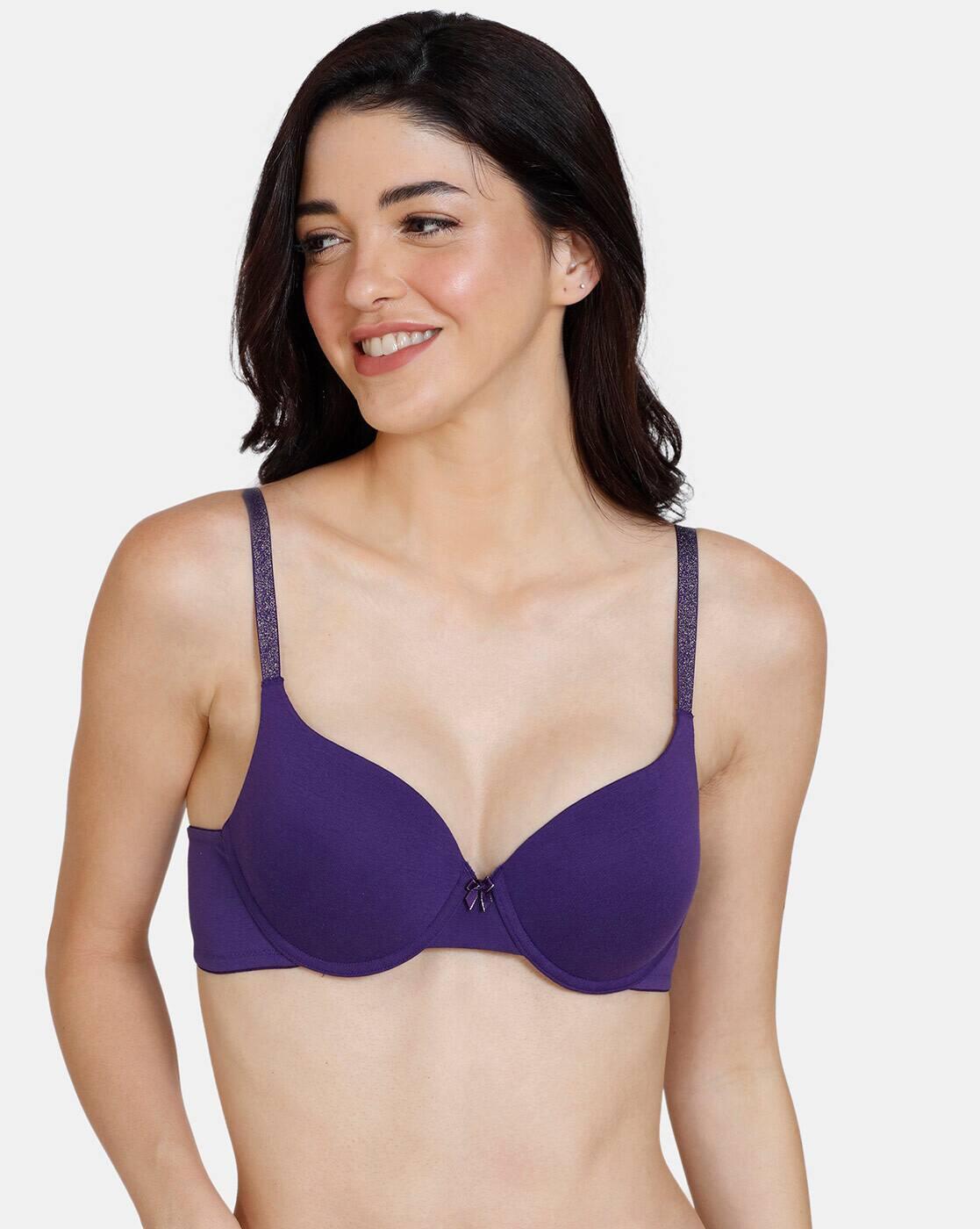 Glitter Straps Push-Up Wired Medium Coverage T-Shirt Bra