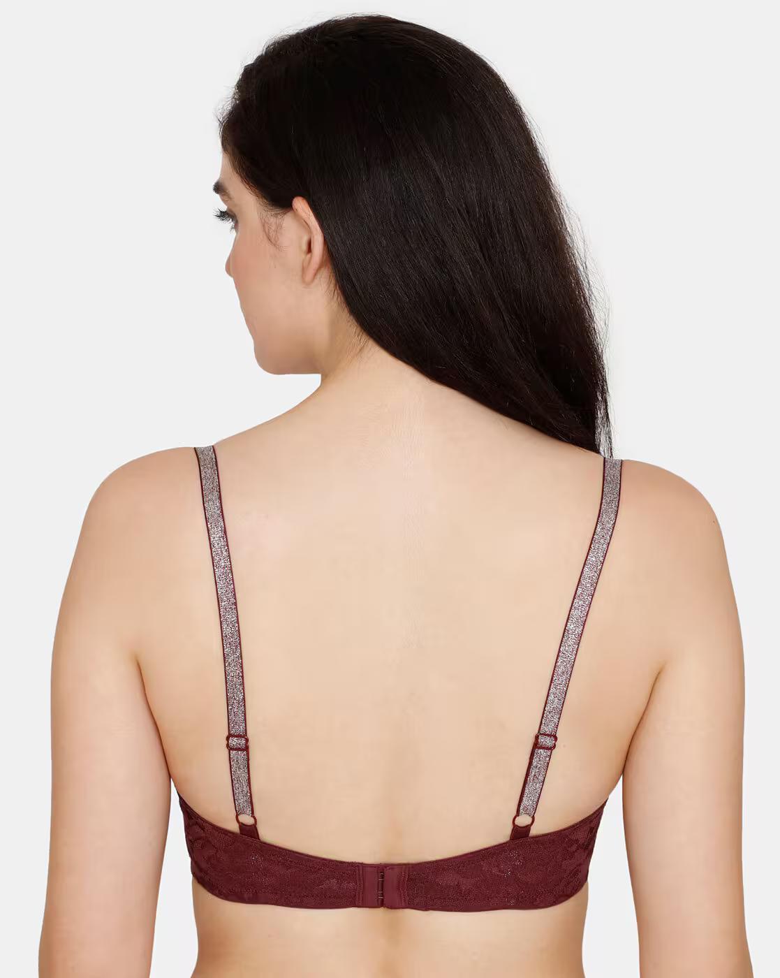 Basics Glitter Straps Padded Non-Wired 3/4Th Coverage T-Shirt Bra