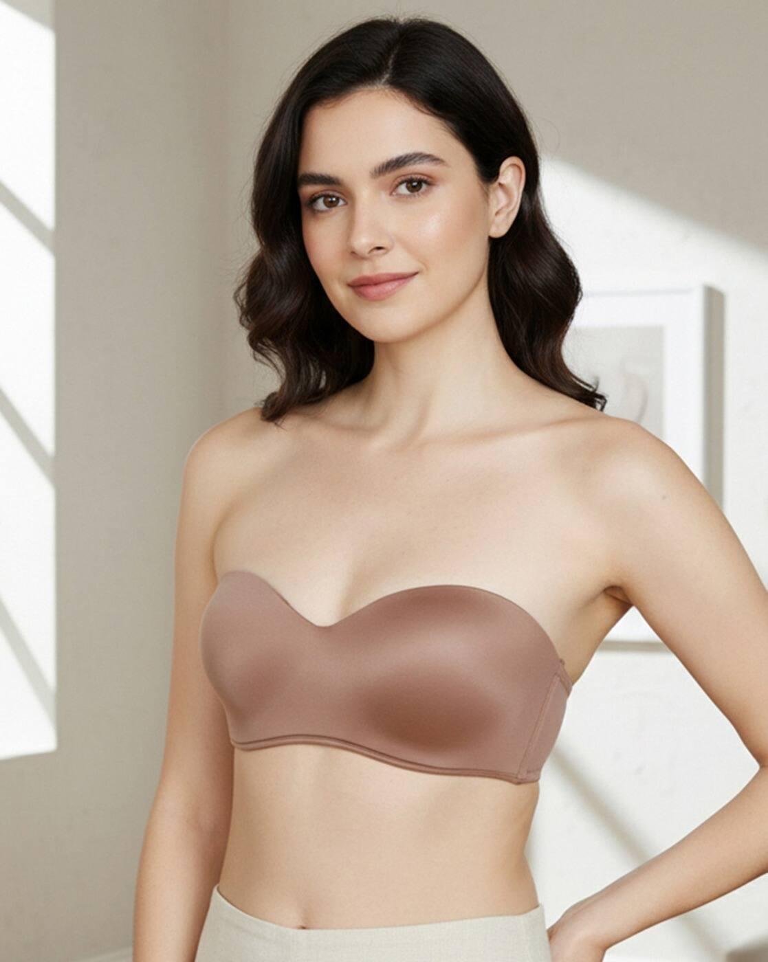 At Work Padded Wired 3/4Th Coverage Strapless Bra