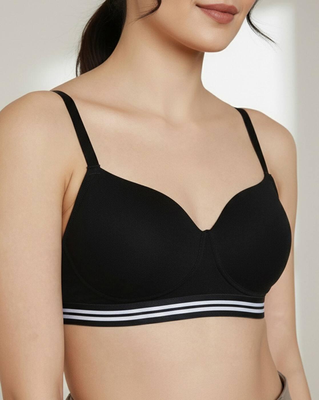 Sporty Twist Padded Non Wired 3/4th Coverage T-Shirt Bra