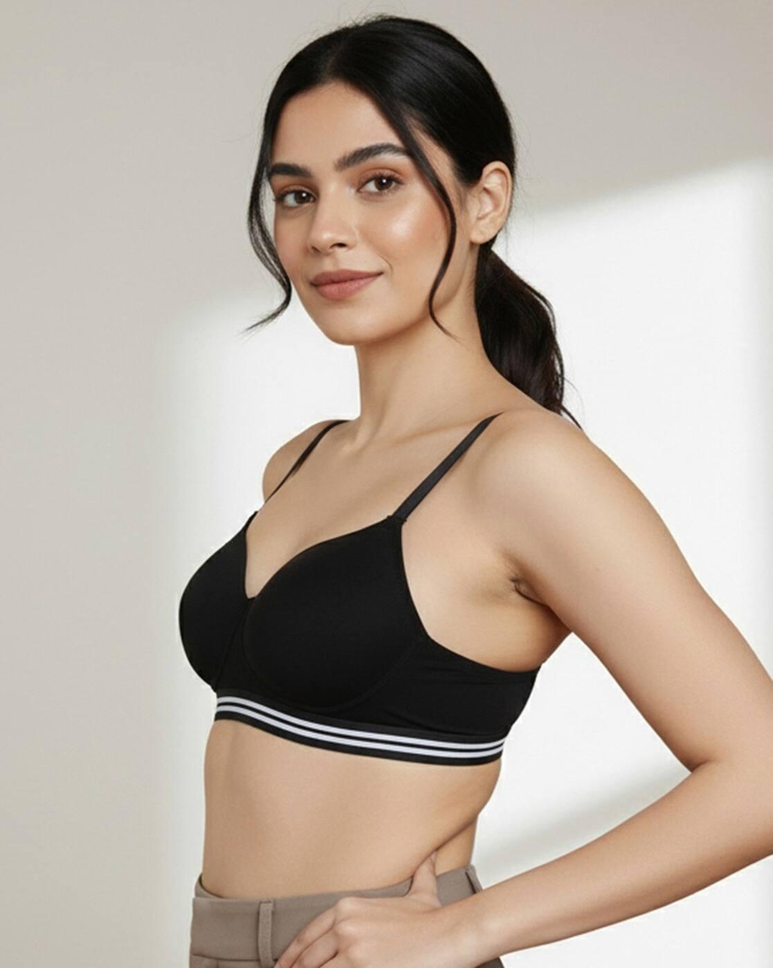 Sporty Twist Padded Non Wired 3/4th Coverage T-Shirt Bra