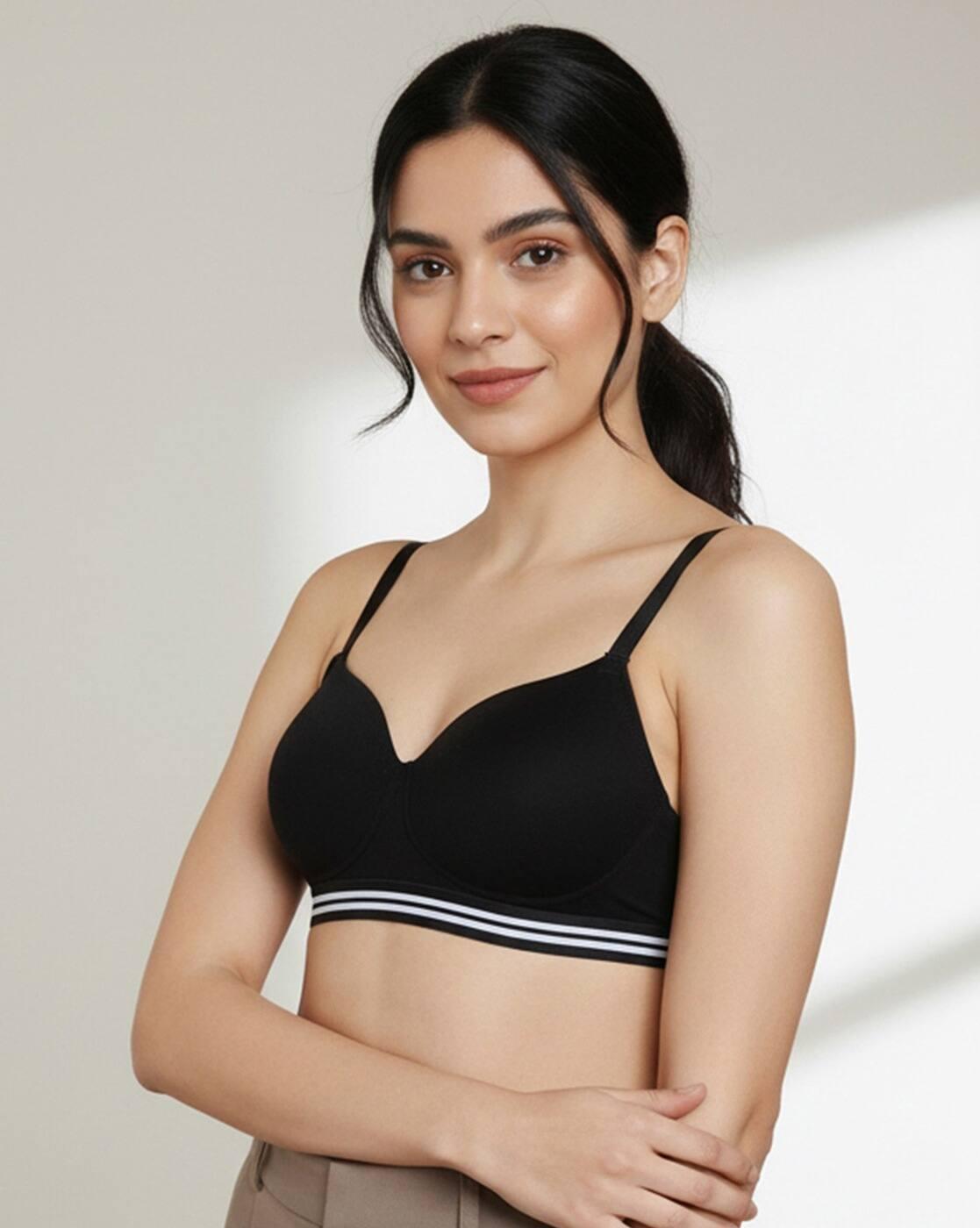 Sporty Twist Padded Non Wired 3/4th Coverage T-Shirt Bra